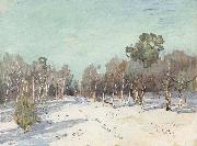 Levitan, Isaak, Garden in the snow